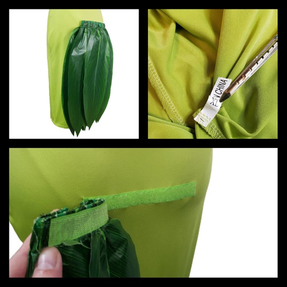 SOLD Bodycon Praying Mantis Bite His Head Off Halloween Costume Handmade Sz XL - Picture 12 of 15